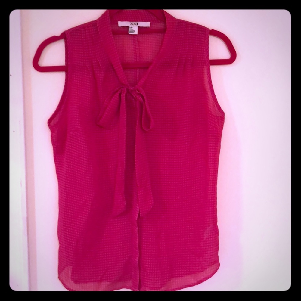 Hot pink button up